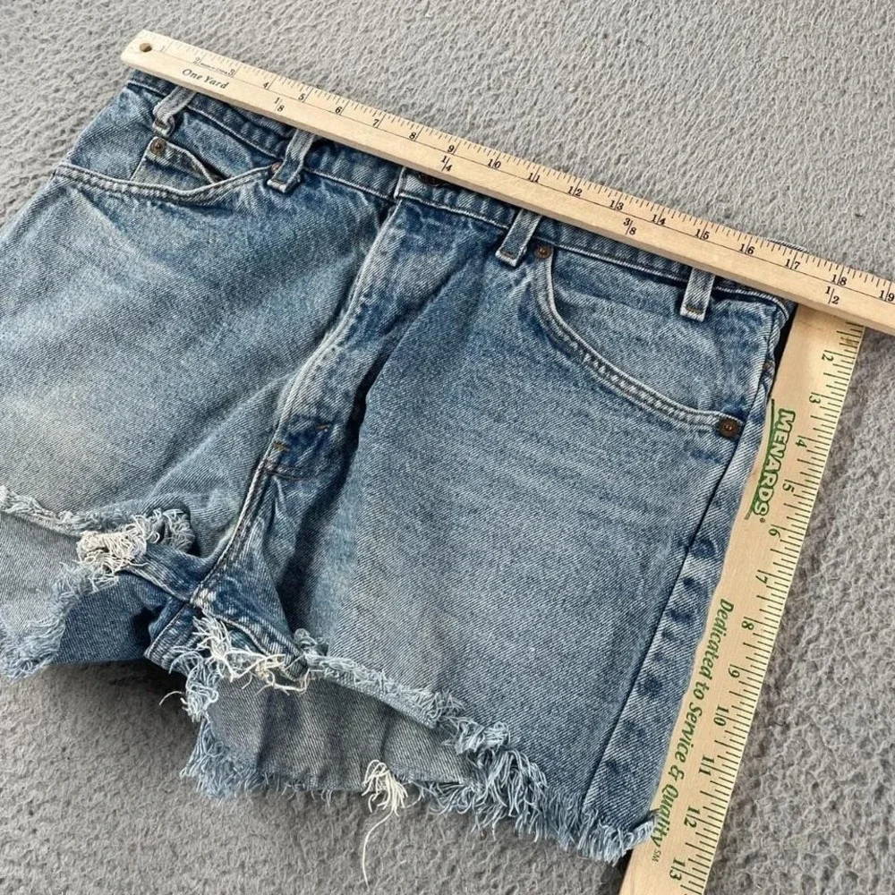 VTG 90s Levi's Womens Jean Shorts fit 34 Orange Tab Jorts Cutoff Distressed Y2k - Picture 4 of 6